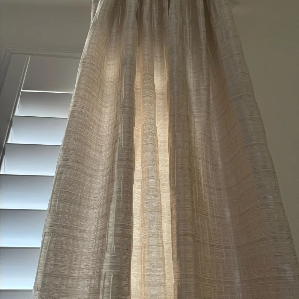 Z-gallerie Belmont patterned ivory curtain panels